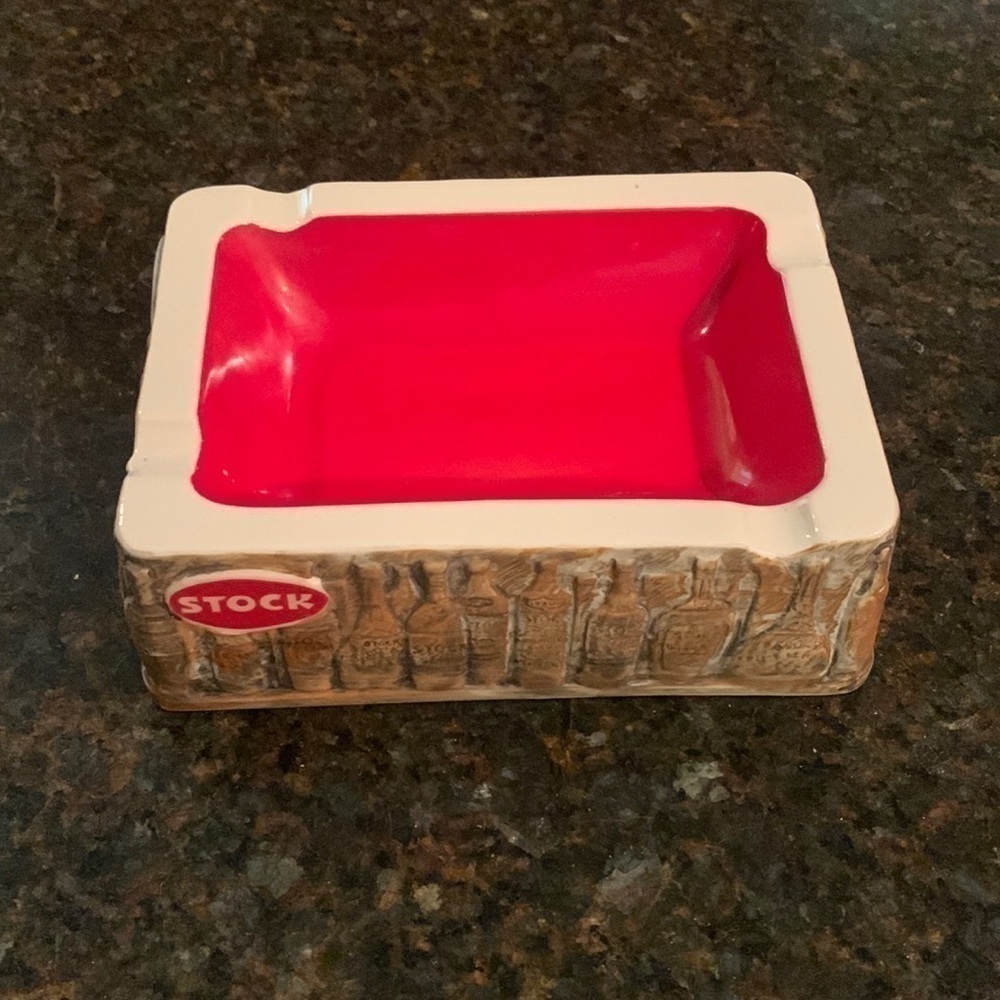 Vintage mid-century Stock, Italian liquor company ashtray